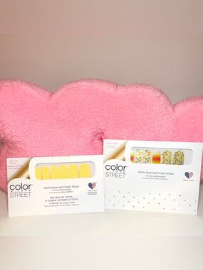 Color Street Bundle of Squeeze The Day & Belgian Buttercup Retired Nail Sets